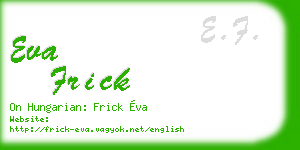 eva frick business card