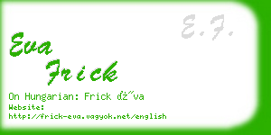 eva frick business card